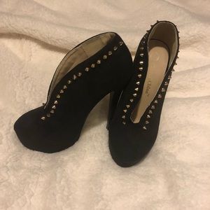 Gold spiked booties size 5.5